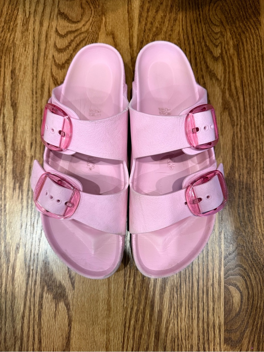 Birkenstock Pink Double-Buckle Slide Sandals